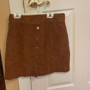 SHEIN MOD Button Front Corduroy Skirt Size 6 NWT